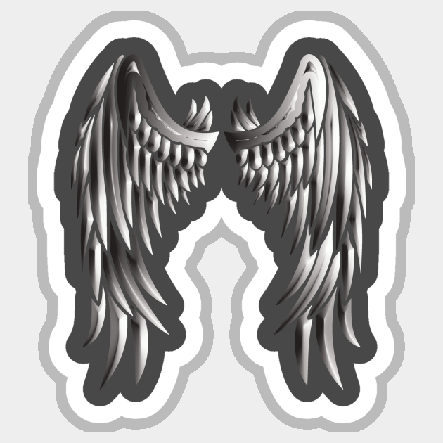 Duochrome Angel Wings Sticker by WannabeArtworks